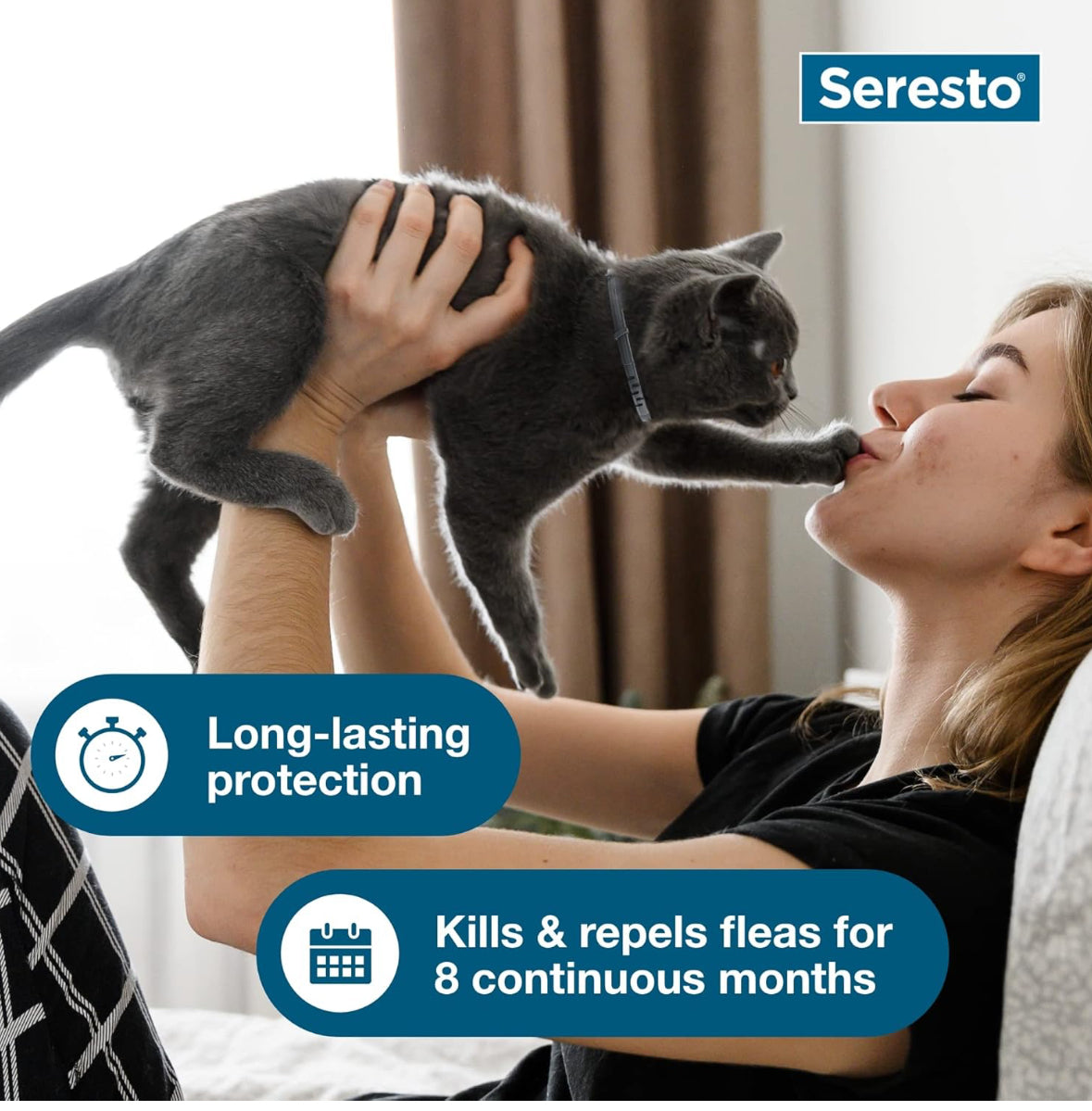 Seresto Cat Vet-Recommended Flea & Tick Treatment & Prevention Collar for Cats | 8 Months Protection - Online Swap Meet