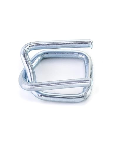 QWORK Metal Wire Buckle, 3/4" Width, 50 Pack, Silver, for Polypropylene Strapping Cord Strapping - Online Swap Meet