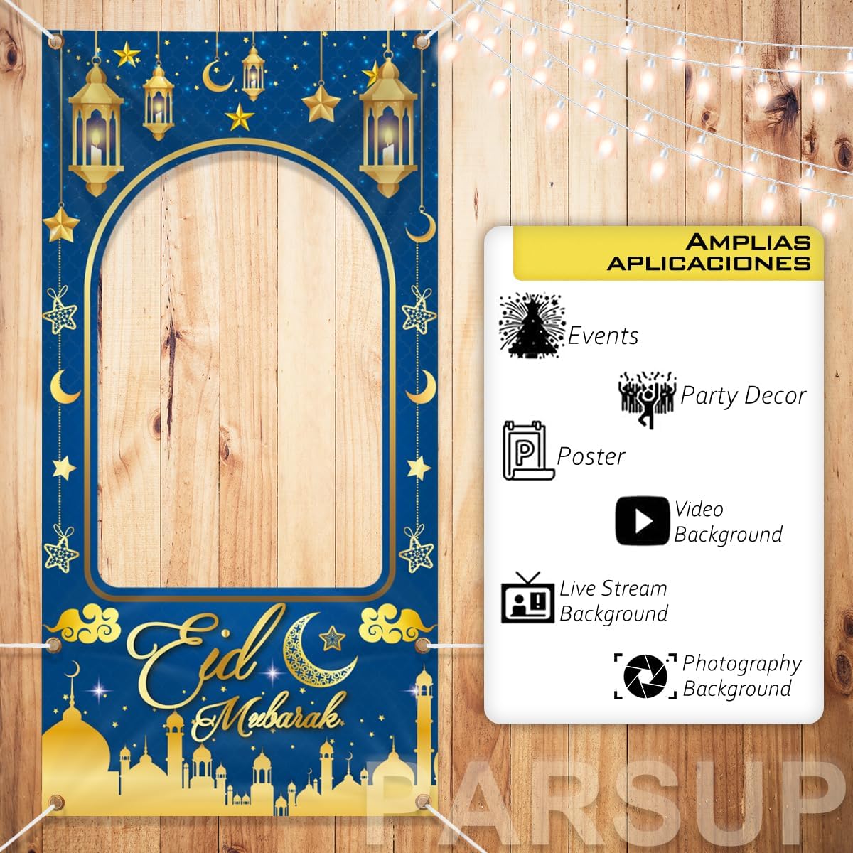 EID Mubarak Photoshoot Backdrop, 71" x 35" - Online Swap Meet