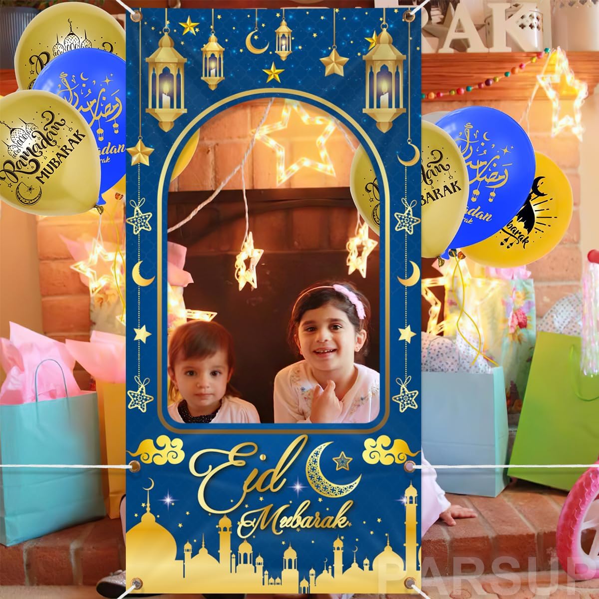 EID Mubarak Photoshoot Backdrop, 71" x 35" - Online Swap Meet