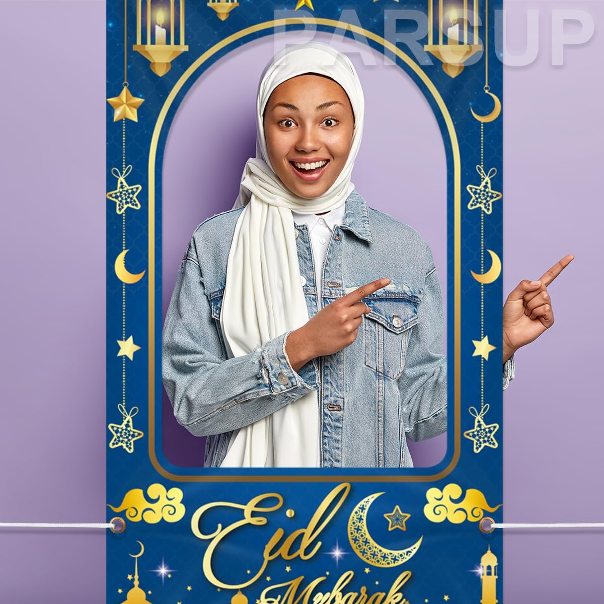 EID Mubarak Photoshoot Backdrop, 71" x 35" - Online Swap Meet