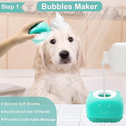 3pc Dog Bath Brush Set