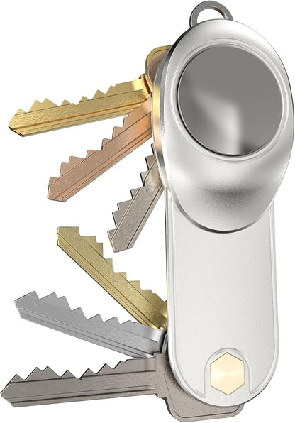 Elilier Key Organizer with Air Tag, Silver