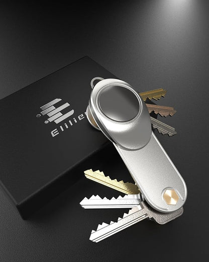 Elilier Key Organizer with Air Tag, Silver