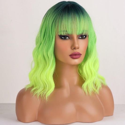 Neon Green Ombre Synthetic Wig - Online Swap Meet