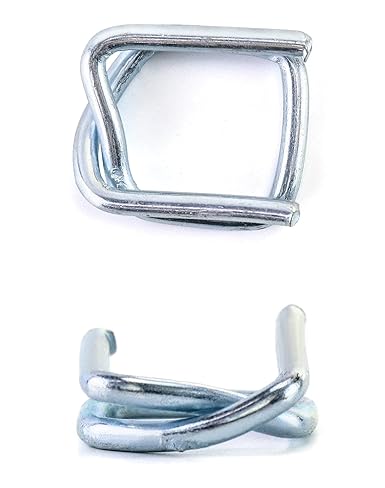 QWORK Metal Wire Buckle, 3/4" Width, 50 Pack, Silver, for Polypropylene Strapping Cord Strapping - Online Swap Meet