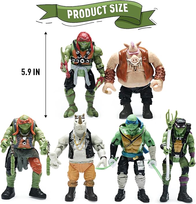 Ninja Turtle Plastic Toy Set, 6piece