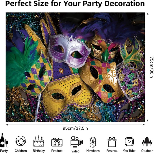 Whaline 49pc Mardi Gras Party Décor Set