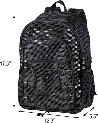 COVAX Heavy Duty Mesh Backpack, Black - Online Swap Meet