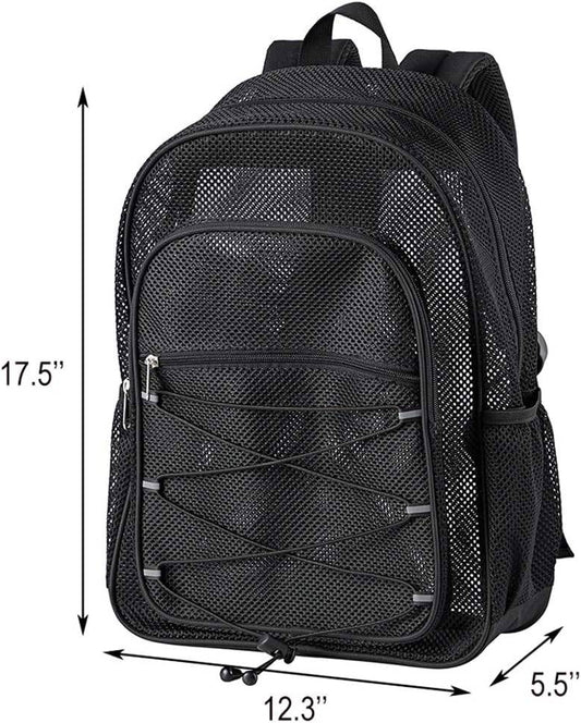 COVAX Heavy Duty Mesh Backpack, Black - Online Swap Meet