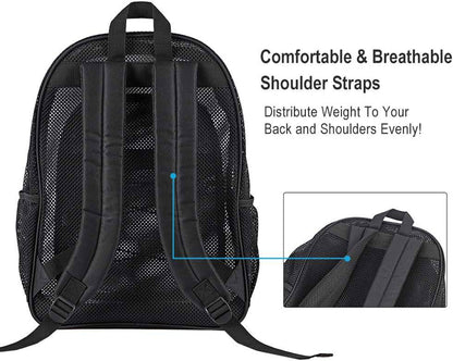 COVAX Heavy Duty Mesh Backpack, Black - Online Swap Meet