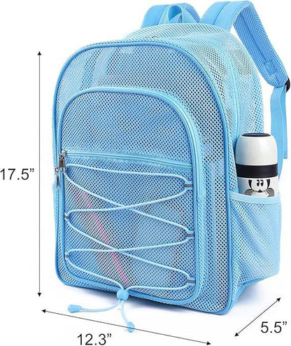 COVAX Heavy Duty Mesh Backpack, Blue - Online Swap Meet