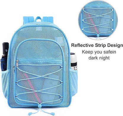 COVAX Heavy Duty Mesh Backpack, Blue - Online Swap Meet