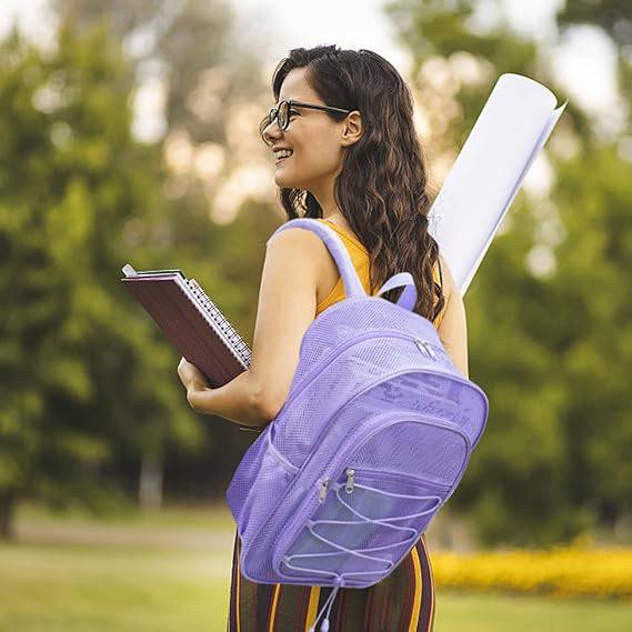 COVAX Heavy Duty Mesh Backpack, Purple - Online Swap Meet