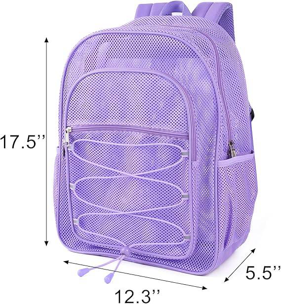 COVAX Heavy Duty Mesh Backpack, Purple - Online Swap Meet