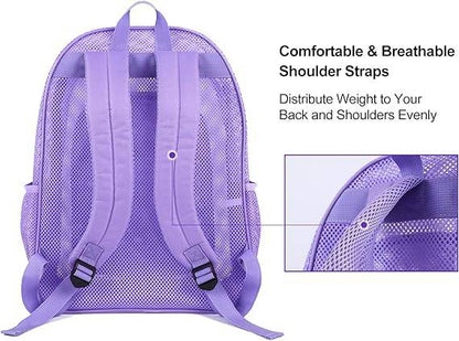 COVAX Heavy Duty Mesh Backpack, Purple - Online Swap Meet