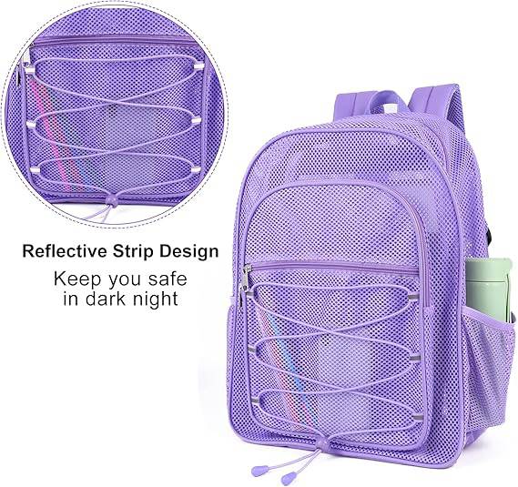 COVAX Heavy Duty Mesh Backpack, Purple - Online Swap Meet