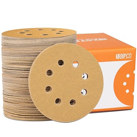 Fastplus 220 Grit Sanding Discs, 5" 8 holes (100pcs)