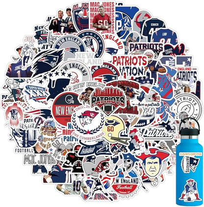 104pc Football Rugby Stickers - Patriots