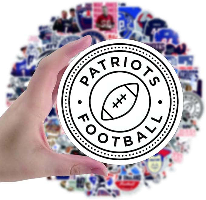 104pc Football Rugby Stickers - Patriots