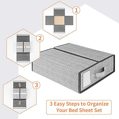 Foldable Bed Sheet Organizer, 2pack